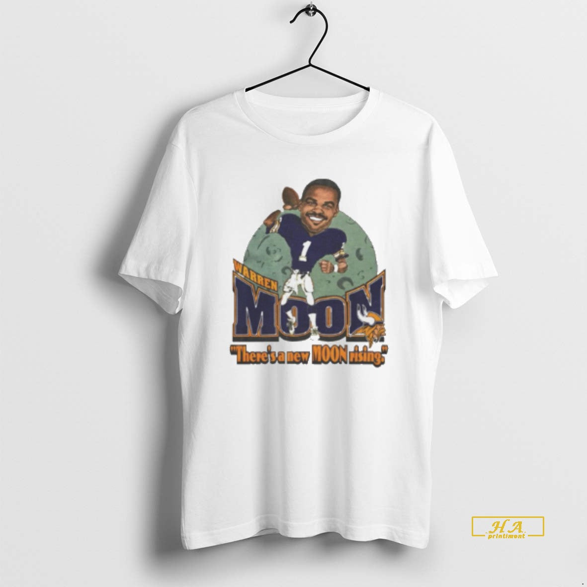 Official Minnesota Vikings Warren Moon Theres A New Moon Rising Cartoon