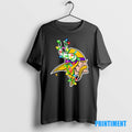 Official Minnesota Vikings Logo Christmas Light Tee Sweater