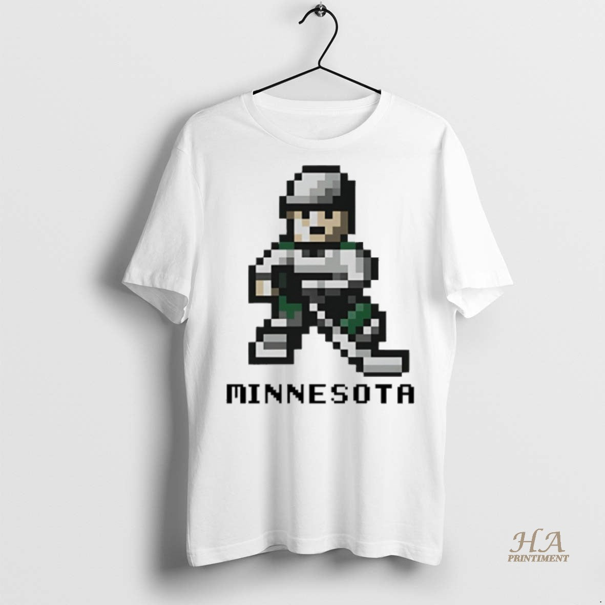 Official Minnesota Wild Hockey 8 Bit Retro Baller Shirt