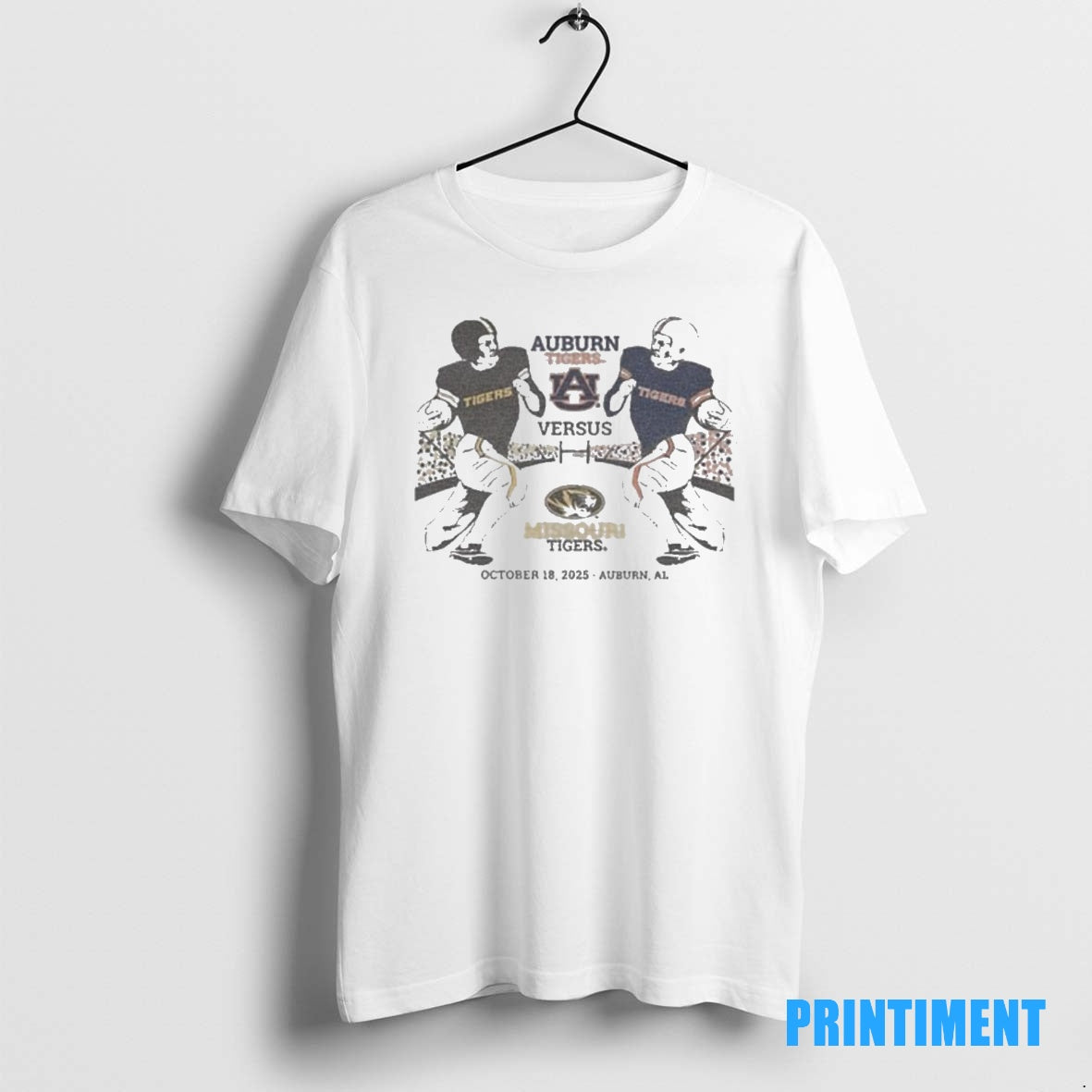 Official Missouri Vs Auburn 2025 Gameday Matchup Helmet Tee Sweater
