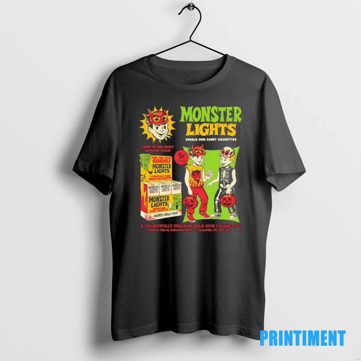 Official Monster Lights Bubble Gum Candy Cigarettes Halloween Costumes Tee Sweater
