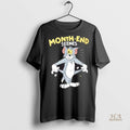 Official Month End Scenes Funny Cartoon Cat Shirt