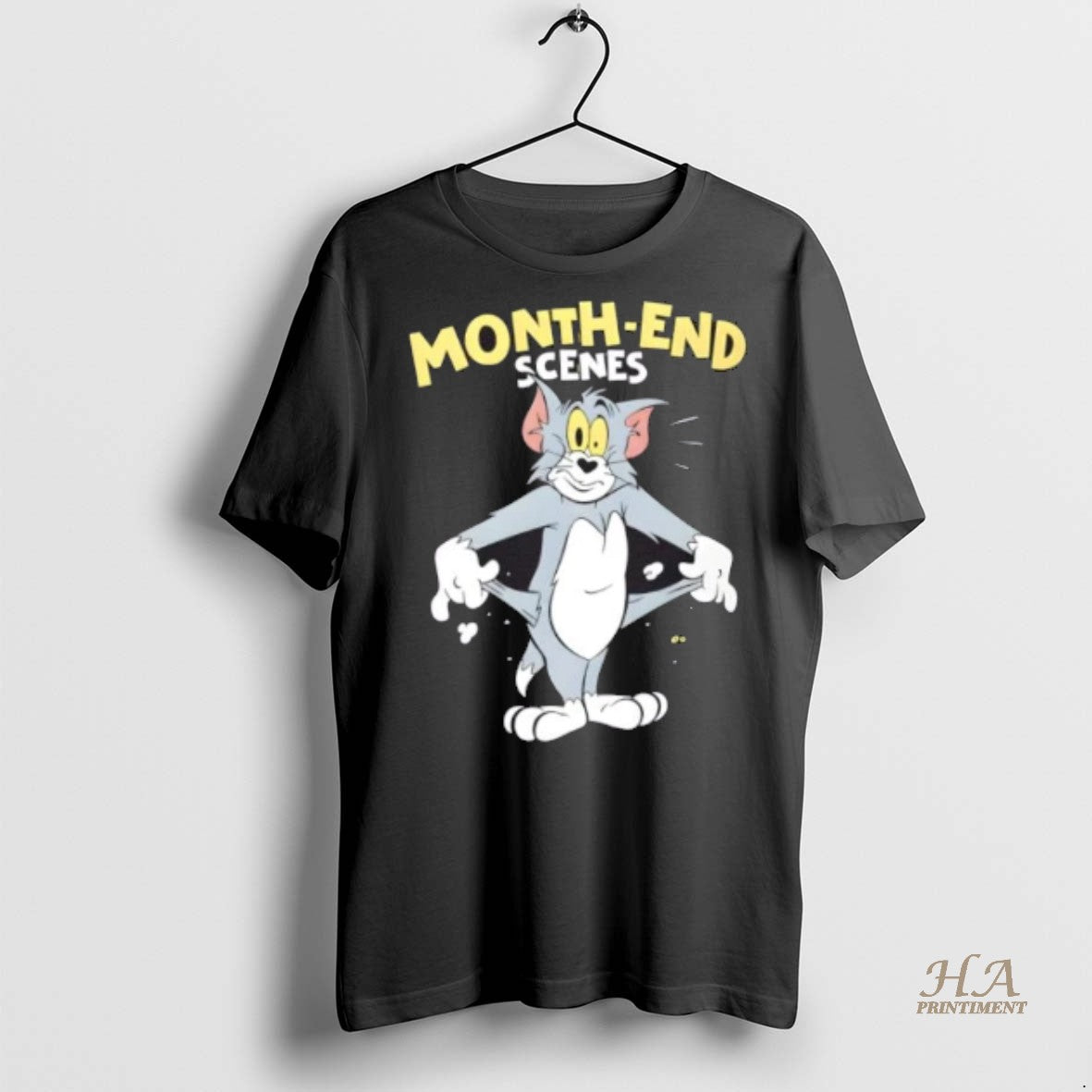 Official Month End Scenes Funny Cartoon Cat Shirt