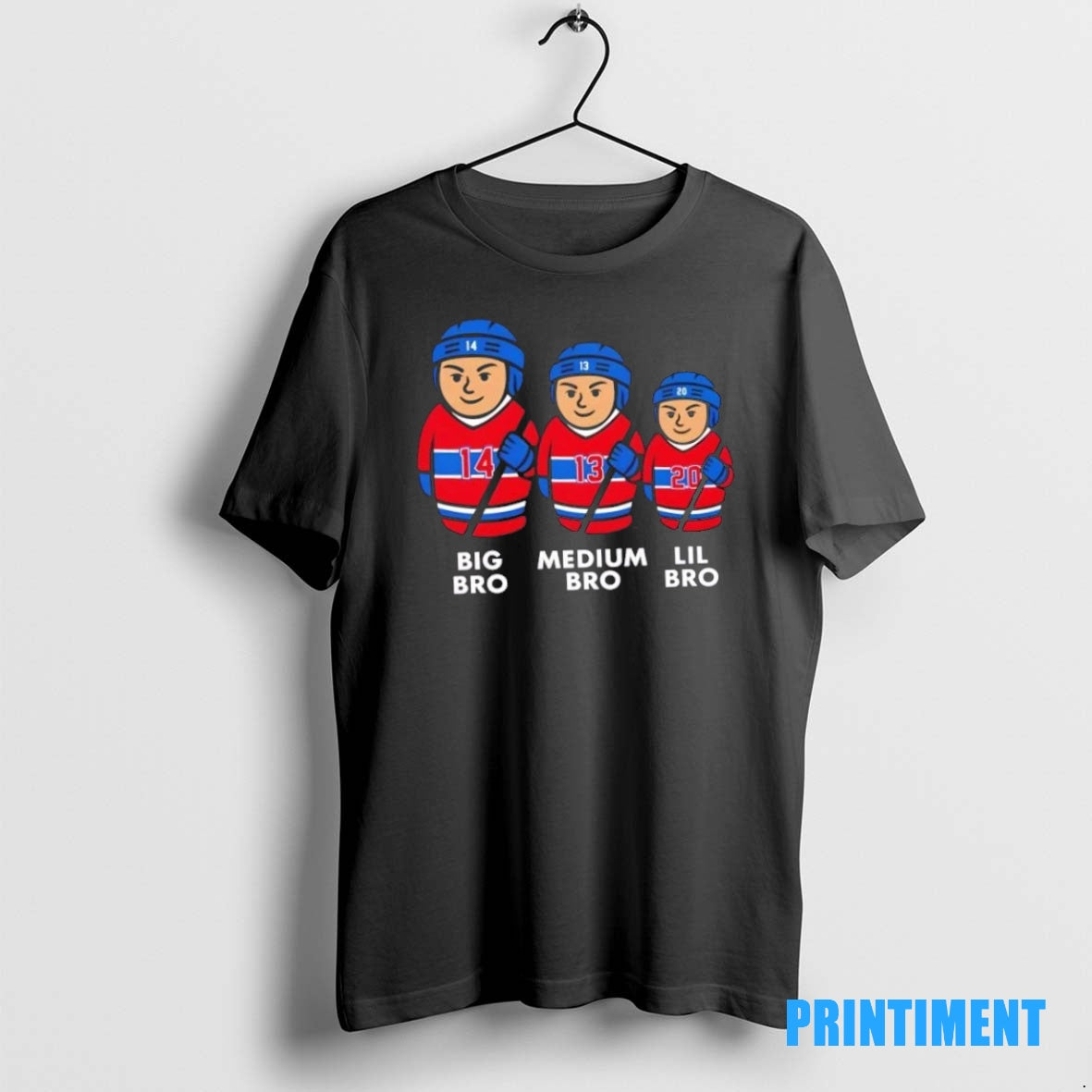 Official Montreal Canadiens 3 Bros Big Bro Medium Bro Lil Bro Tee Sweater
