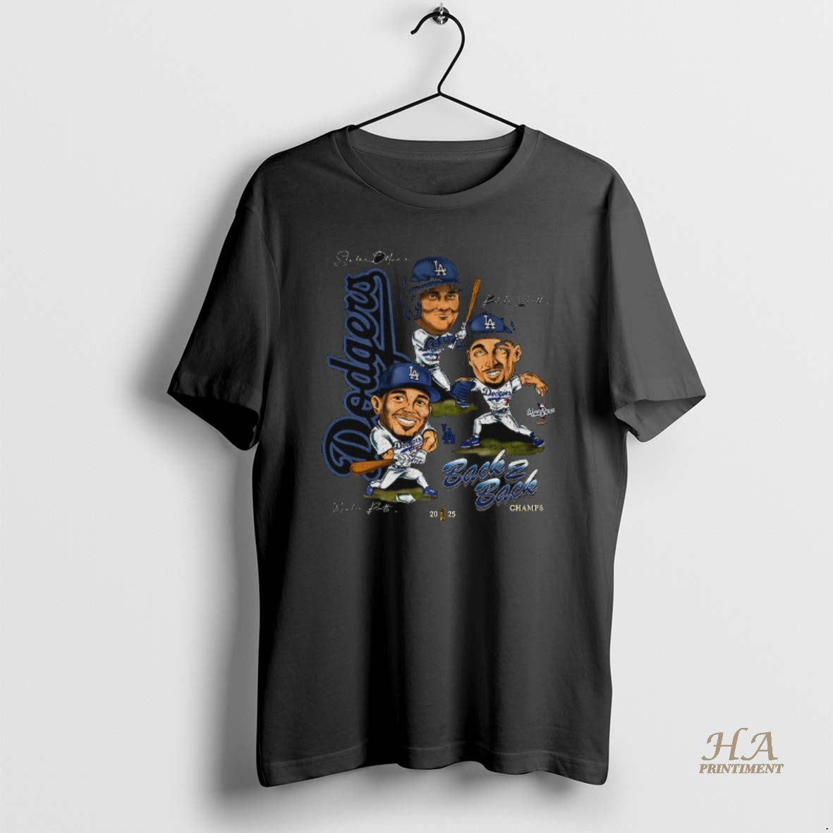 Official Mookie Betts Blake Snell And Shohei Ohtani Cartoon Los Angeles Dodgers Back 2 Back