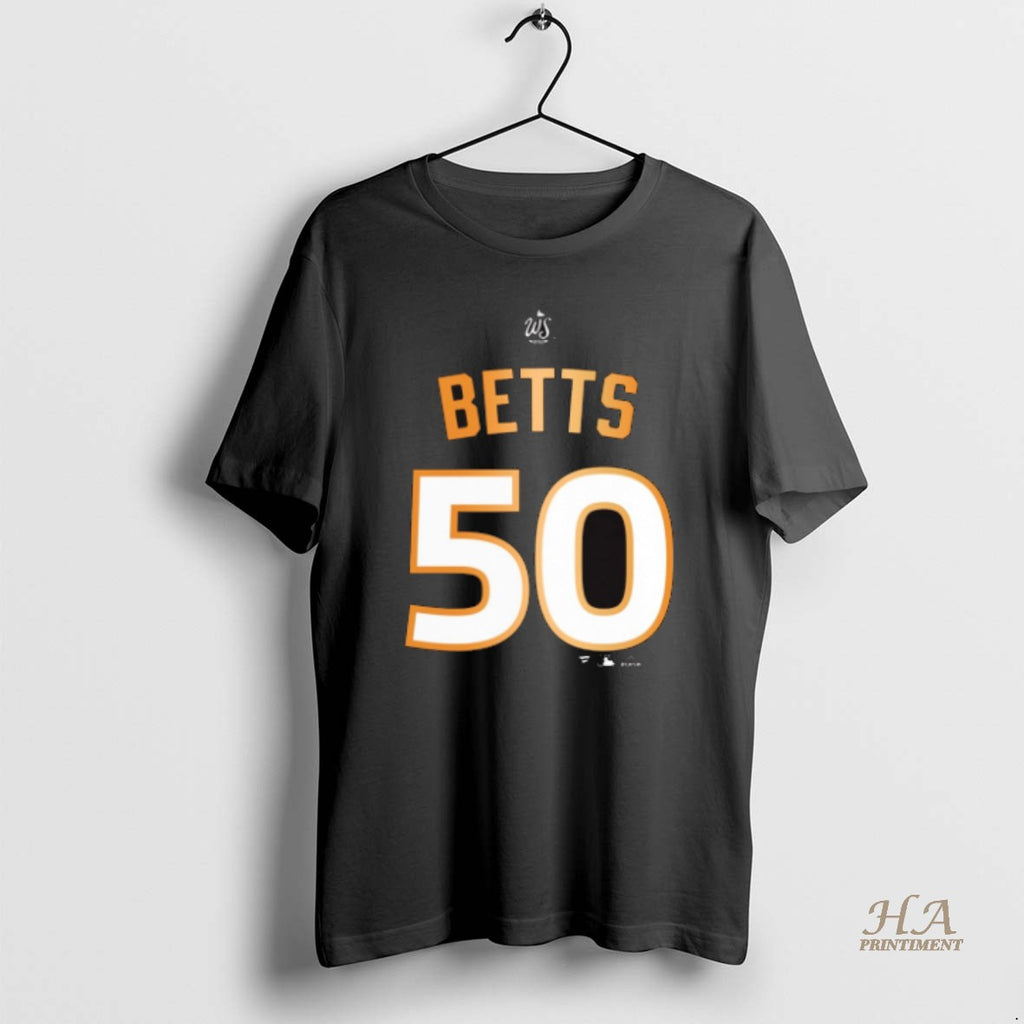 Official Mookie Betts Los Angeles Dodgers 2025 Mlb World Series Champions Number 50