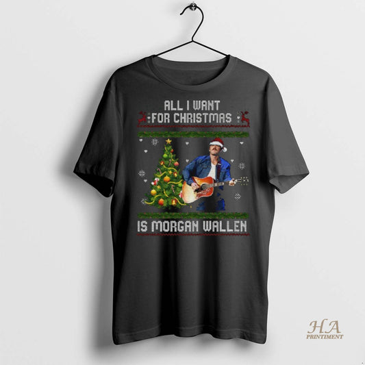 Official Morgan Wallen All I Want For Christmas Is Morgan Wallen Merry Christmas Shirt
