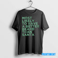 Official Most Likely To Have A Better Beard Than Santa Christmas Tee Sweater