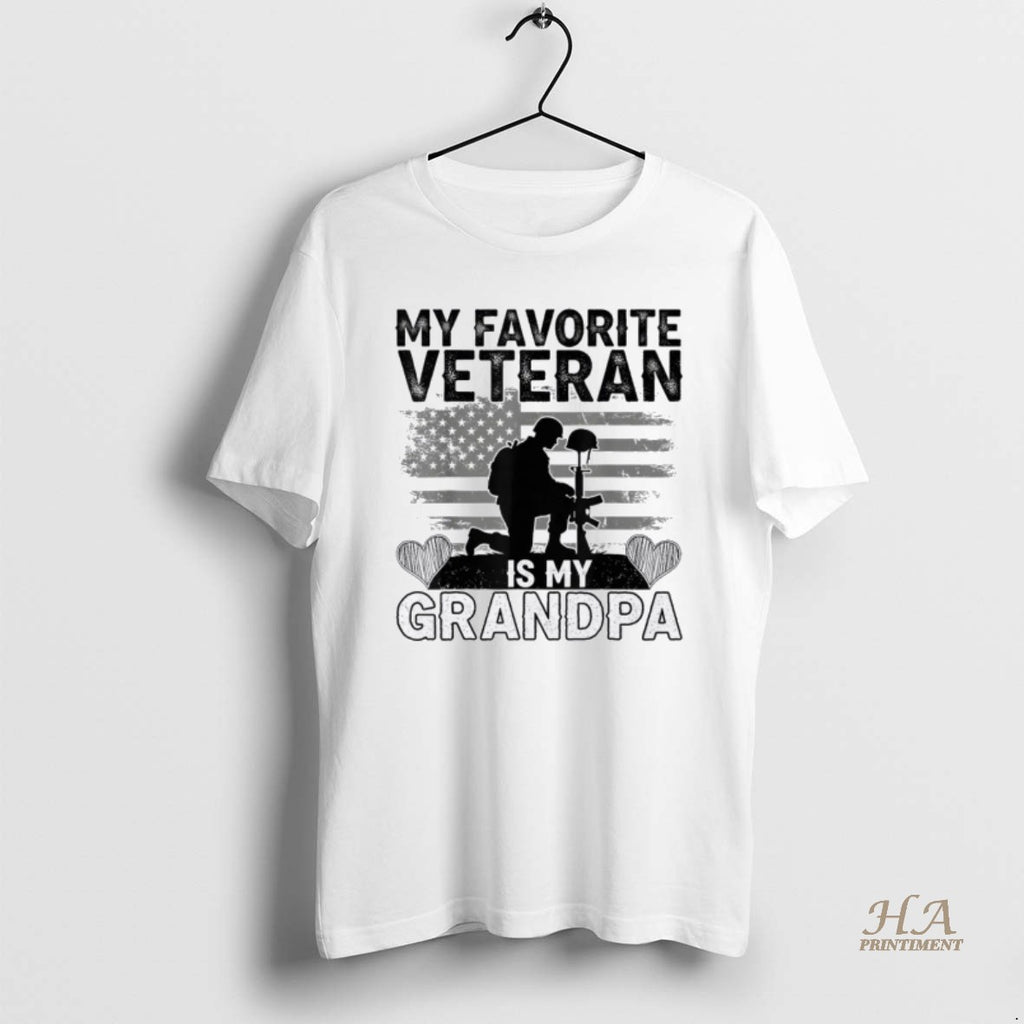 Official My Favorite Veteran Is My Grandpa American Veterans Day