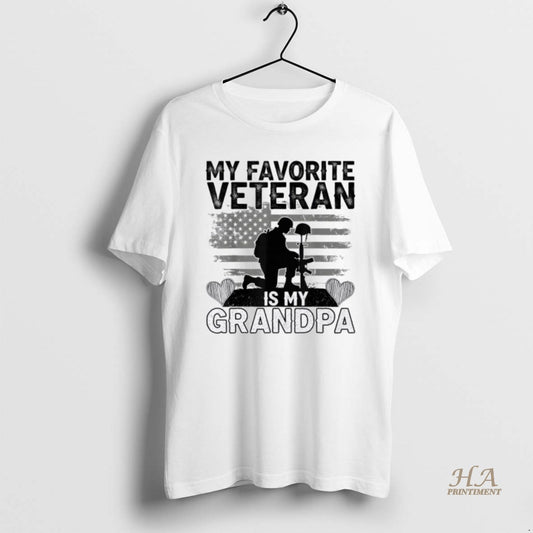 Official My Favorite Veteran Is My Grandpa American Veterans Day