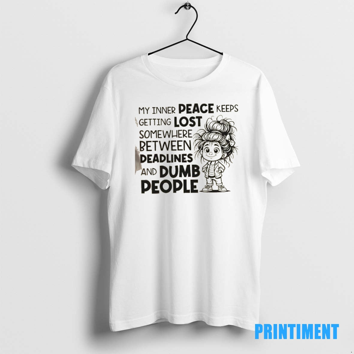 Official My Inner Peace Keeps Getting Lost Somewhere Between Deadlines And Dumb People Tee Sweater