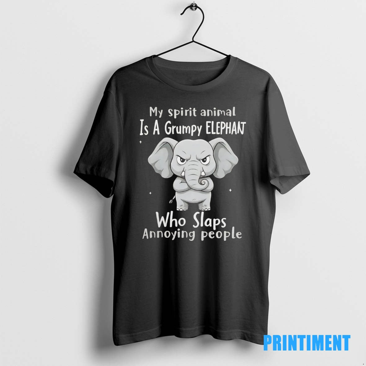 Official My Spirit Animal Is A Grumpy Elephant Who Slaps Annoying People Tee Sweater