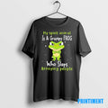 Official My Spirit Animal Is A Grumpy Frog Who Slaps Annoying People Tee Sweater