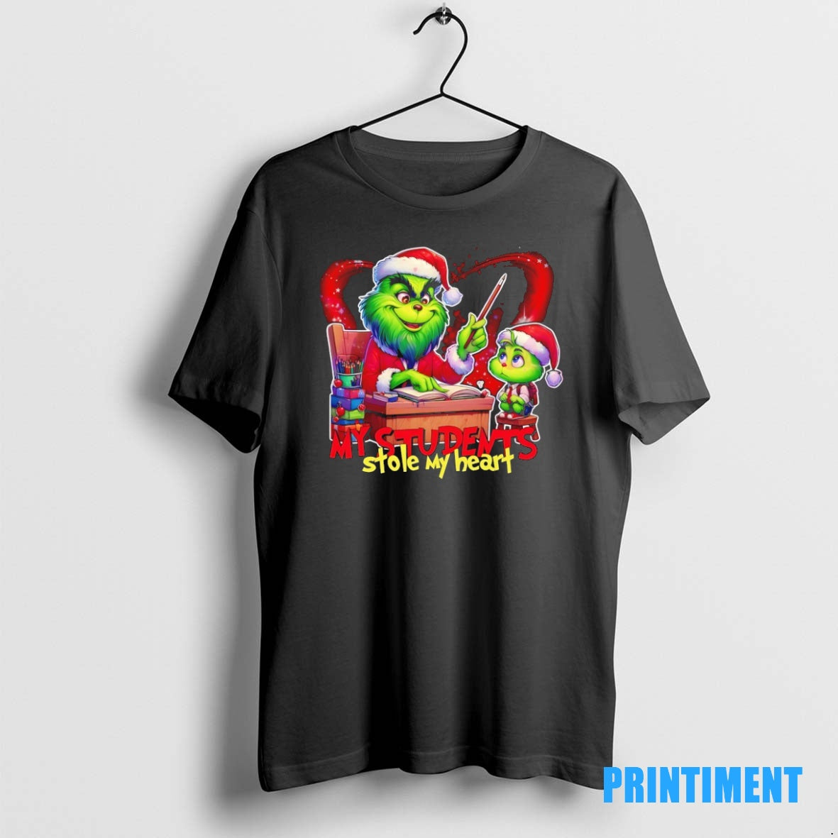 Official My Students Stole My Heart Grinch Christmas Teacher Tee Sweater