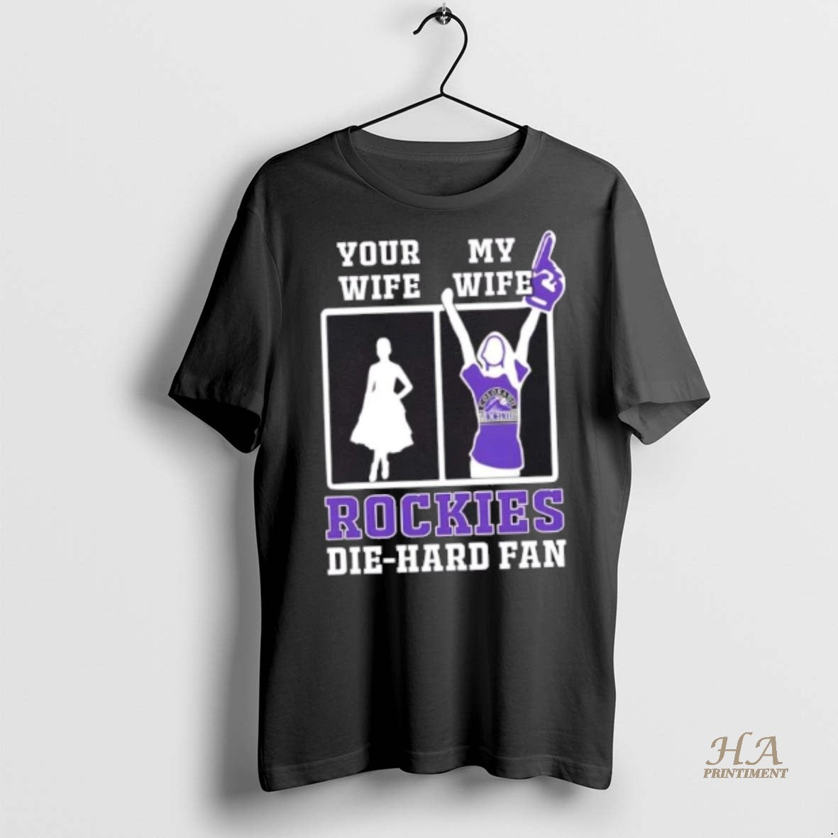 Official My Wife Colorado Rockies Baseball Die Hard Fan Shirt