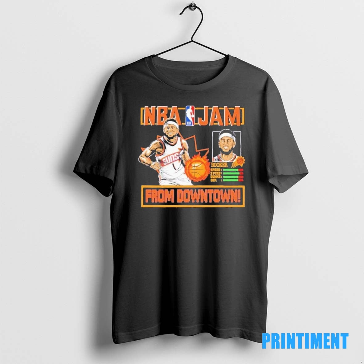 Official Nba Jam Devin Booker Phoenix Suns From Downtown Tee Sweater