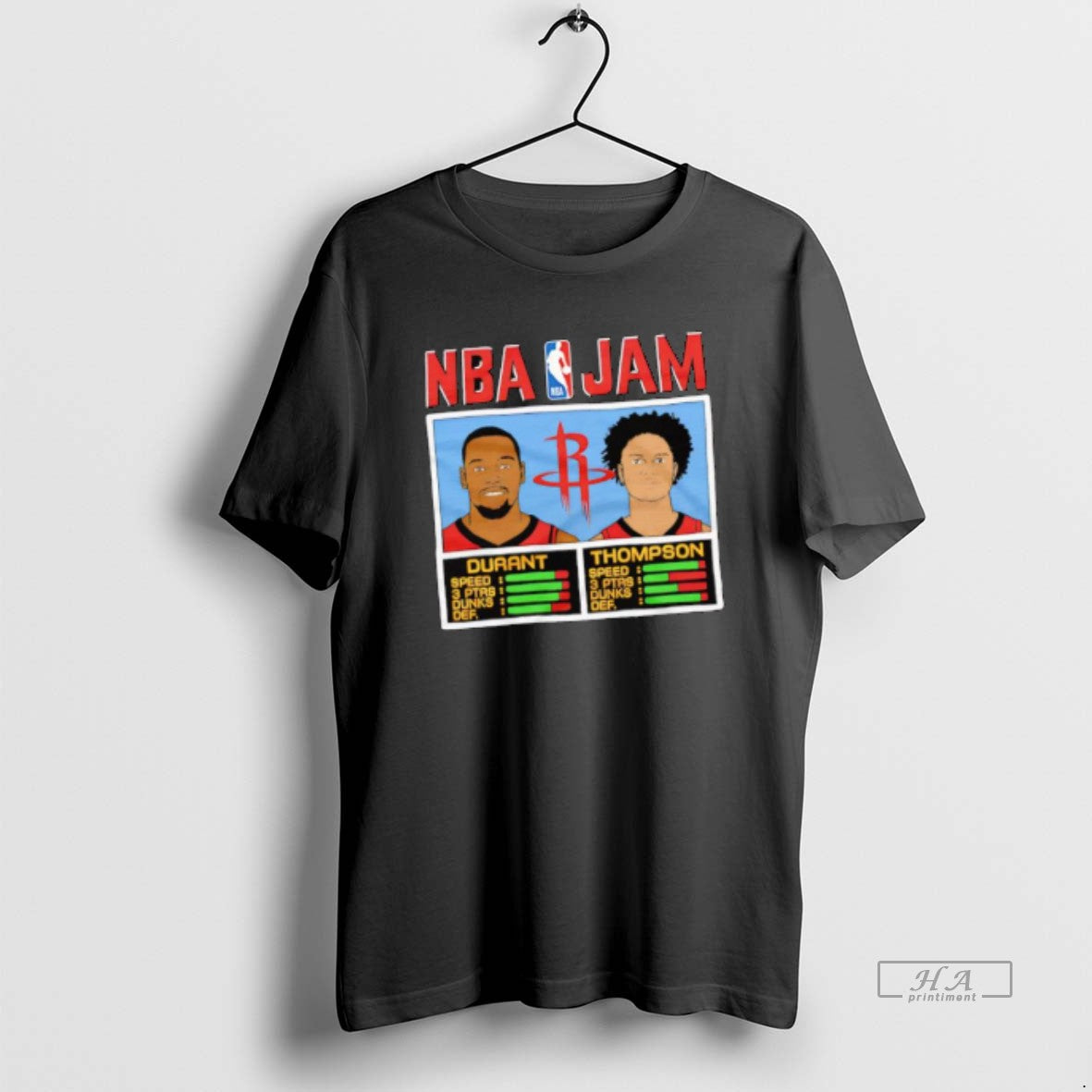 Official Nba Jam Kevin Durant And Klay Thompson Houston Rockets Graphic