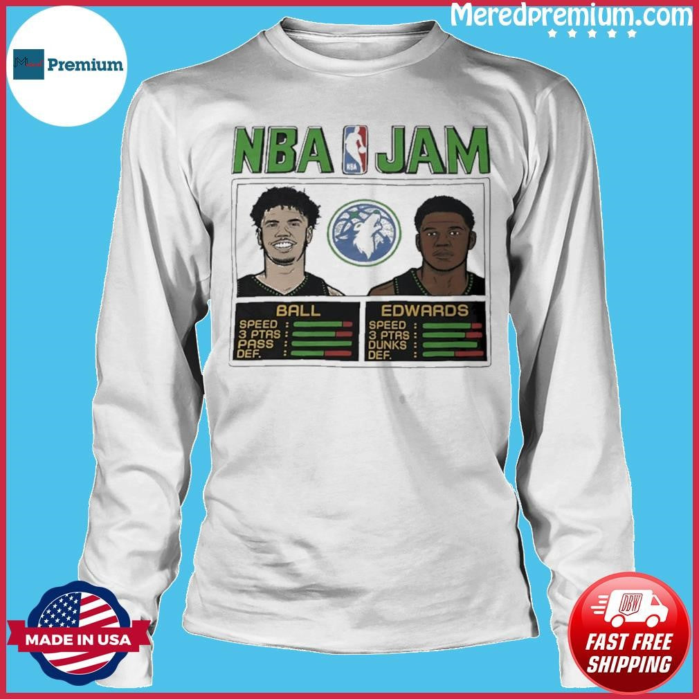 NBA Jam LaMelo Ball and Anthony Edwards Minnesota Timberwolves Shirt