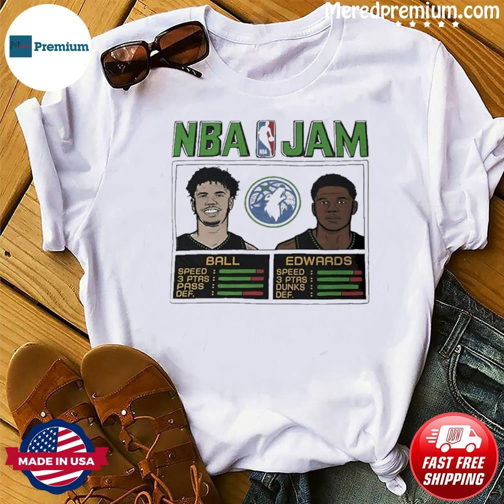 NBA Jam LaMelo Ball and Anthony Edwards Minnesota Timberwolves Shirt