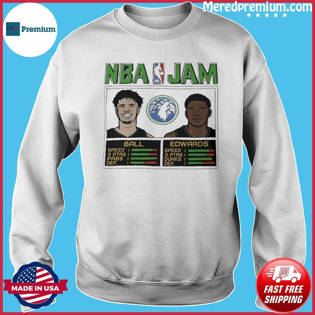 NBA Jam LaMelo Ball and Anthony Edwards Minnesota Timberwolves Shirt