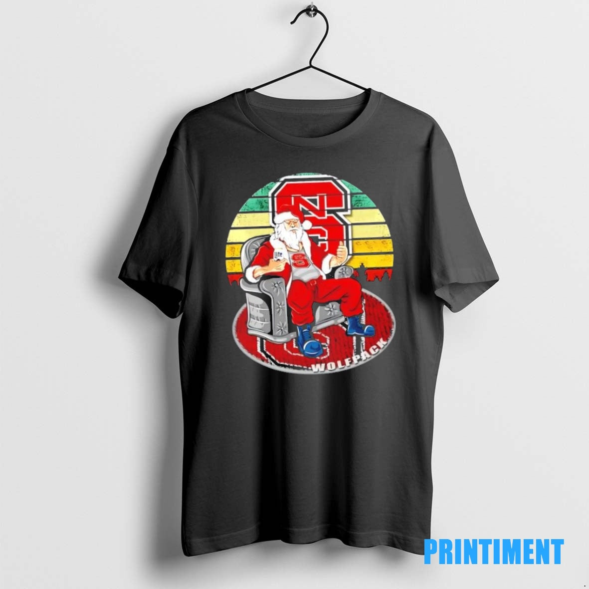 Official Nc State Wolfpack X Santa Claus Christmas Vintage Tee Sweater