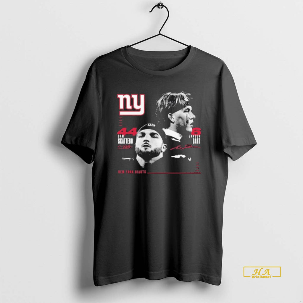 Official Ny Giants Cam Skattebo And Jaxson Dart Player Signatures