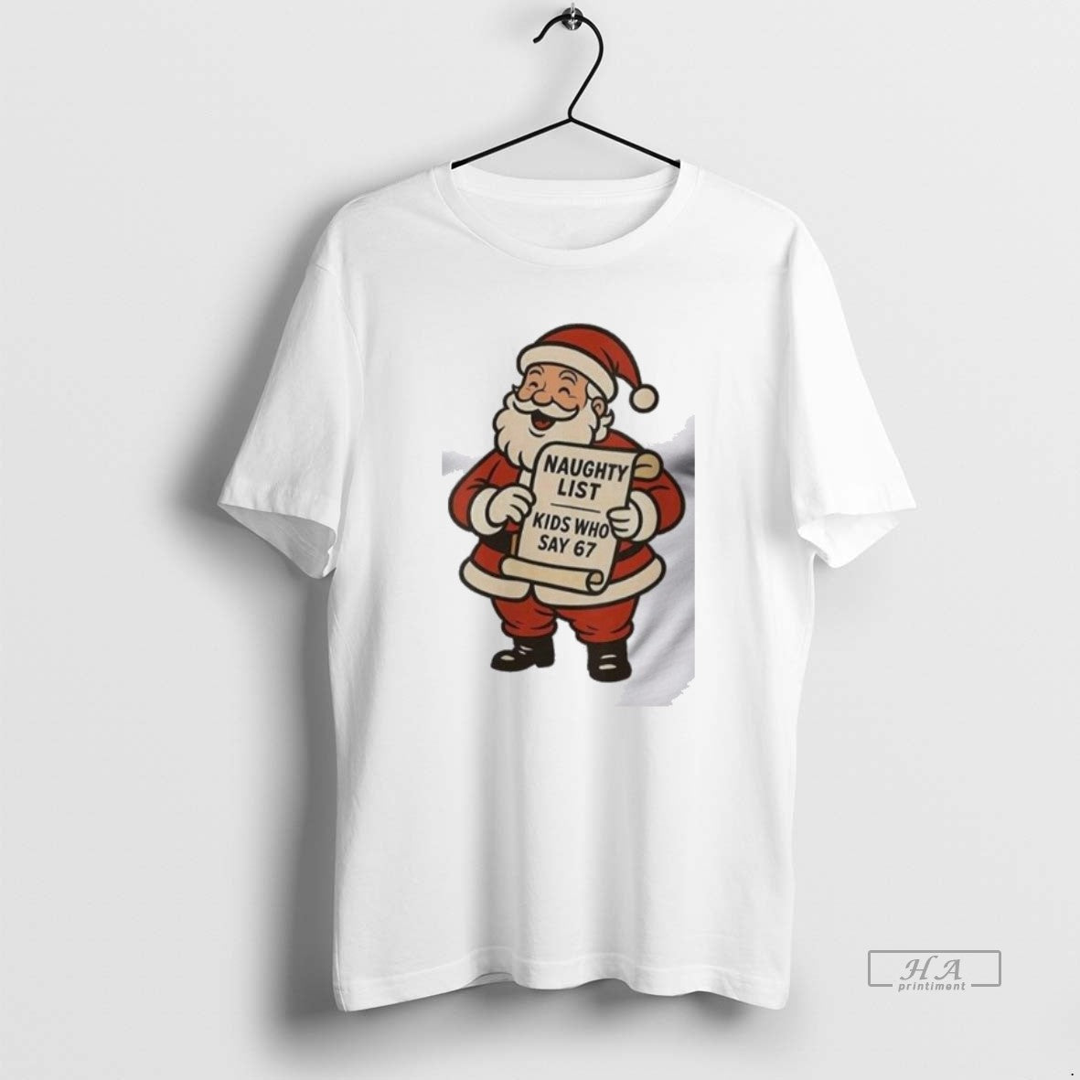 Official Naughty List Kids Who Say 67 Christmas Six Seven Santa Claus 2025 T Men
