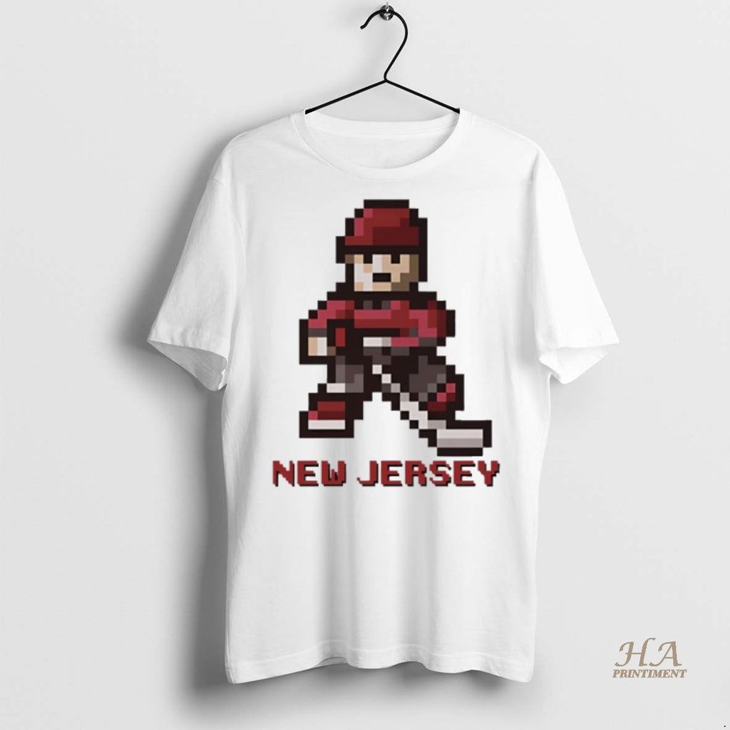 Official New Jersey Devils Hockey 8 Bit Retro Baller Shirt