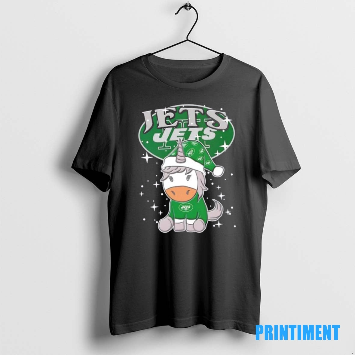 Official New York Jets Football X Unicorn Merry Christmas Tee Sweater