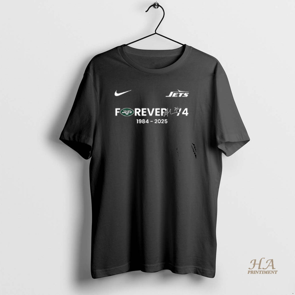 Official New York Jets Nick Mangold Forever 74 Rest In Peace Legends Graphic Signature