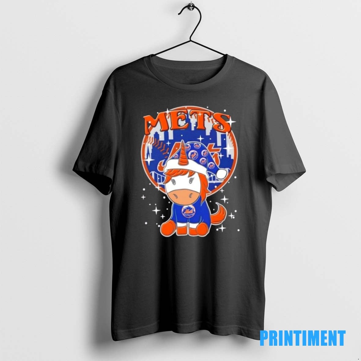 Official New York Mets Baseball X Unicorn Merry Christmas Tee Sweater