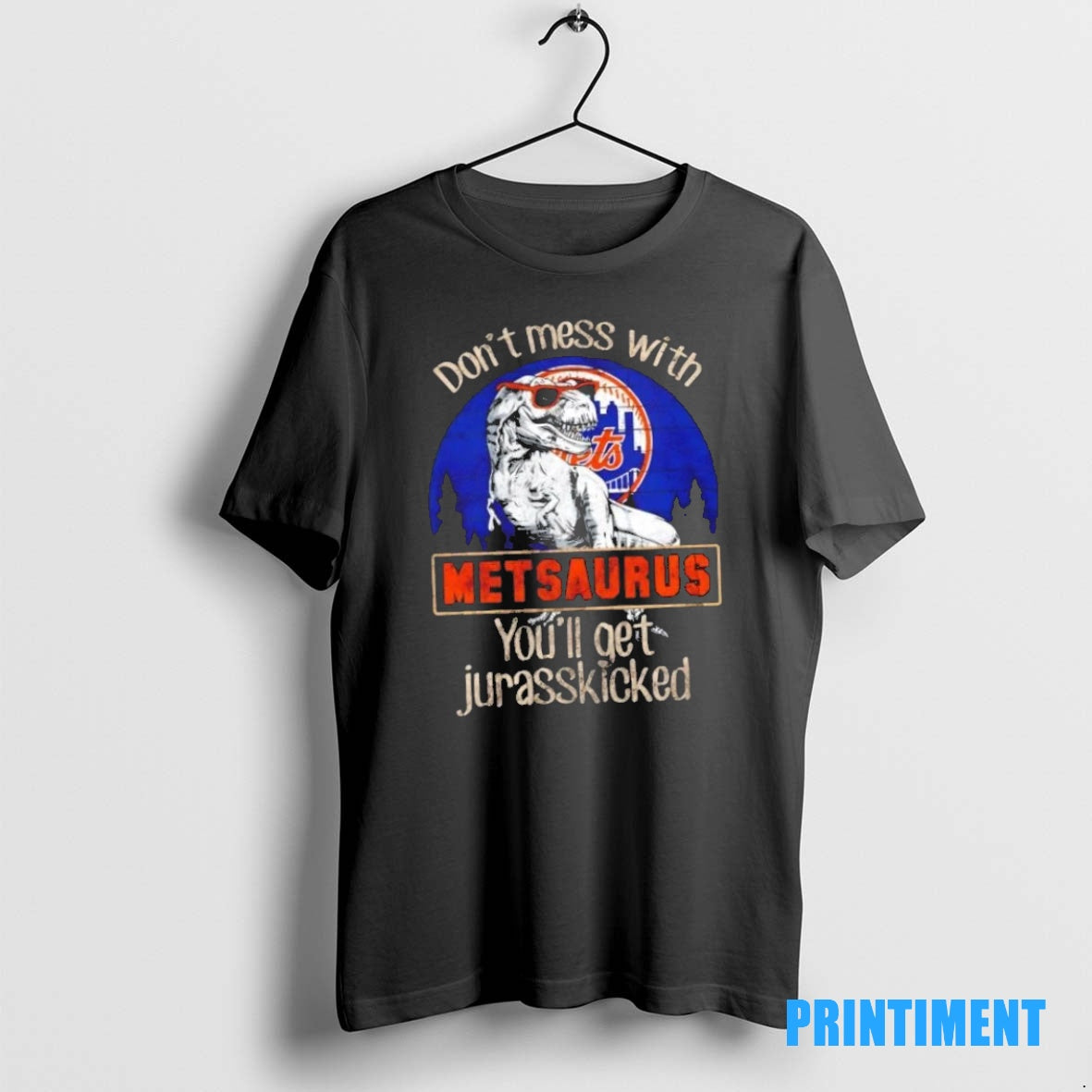 Official New York Mets Dont Mess With Metsaurus Youll Get Jurasskicked Tee Sweater