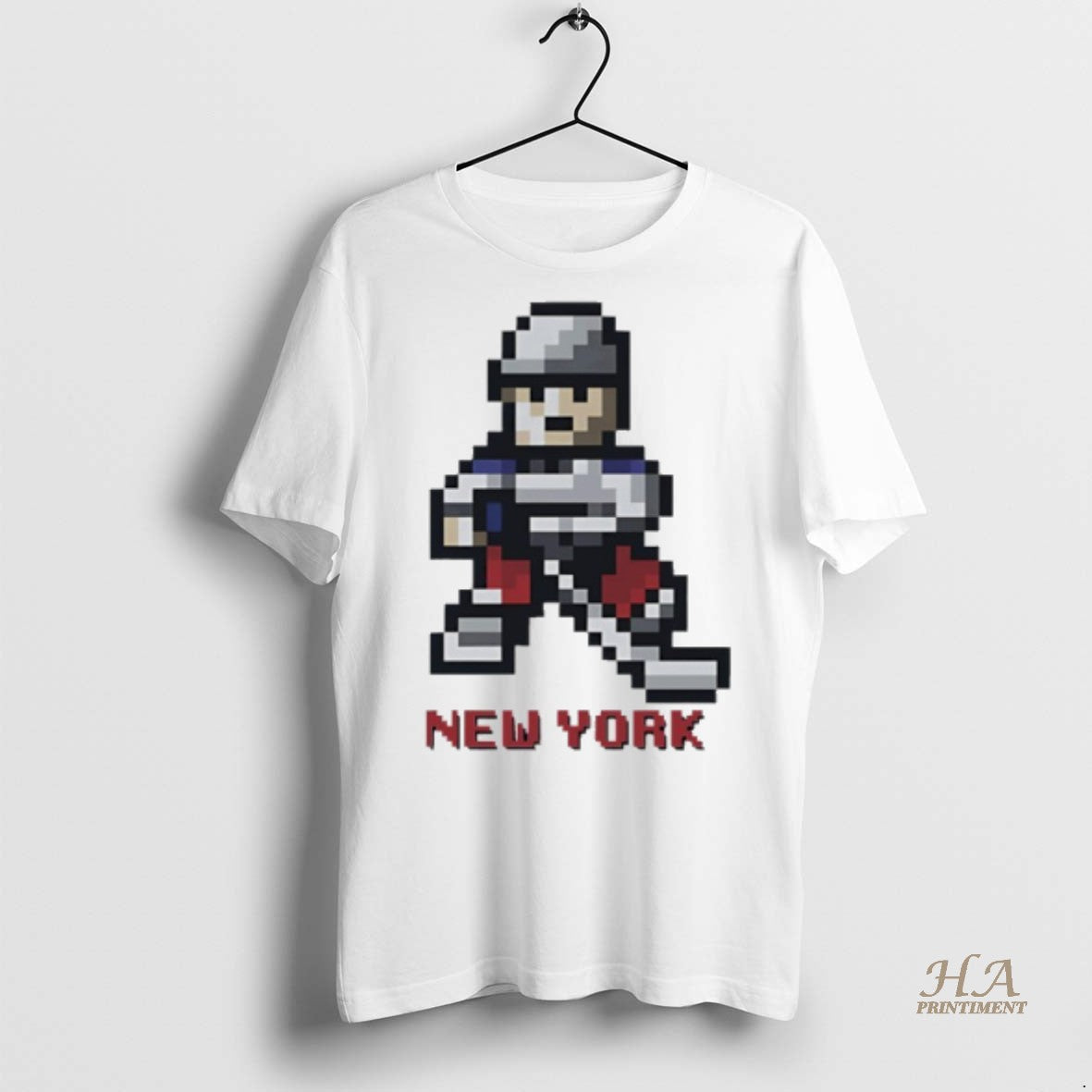Official New York Rangers Hockey 8 Bit Retro Baller Shirt