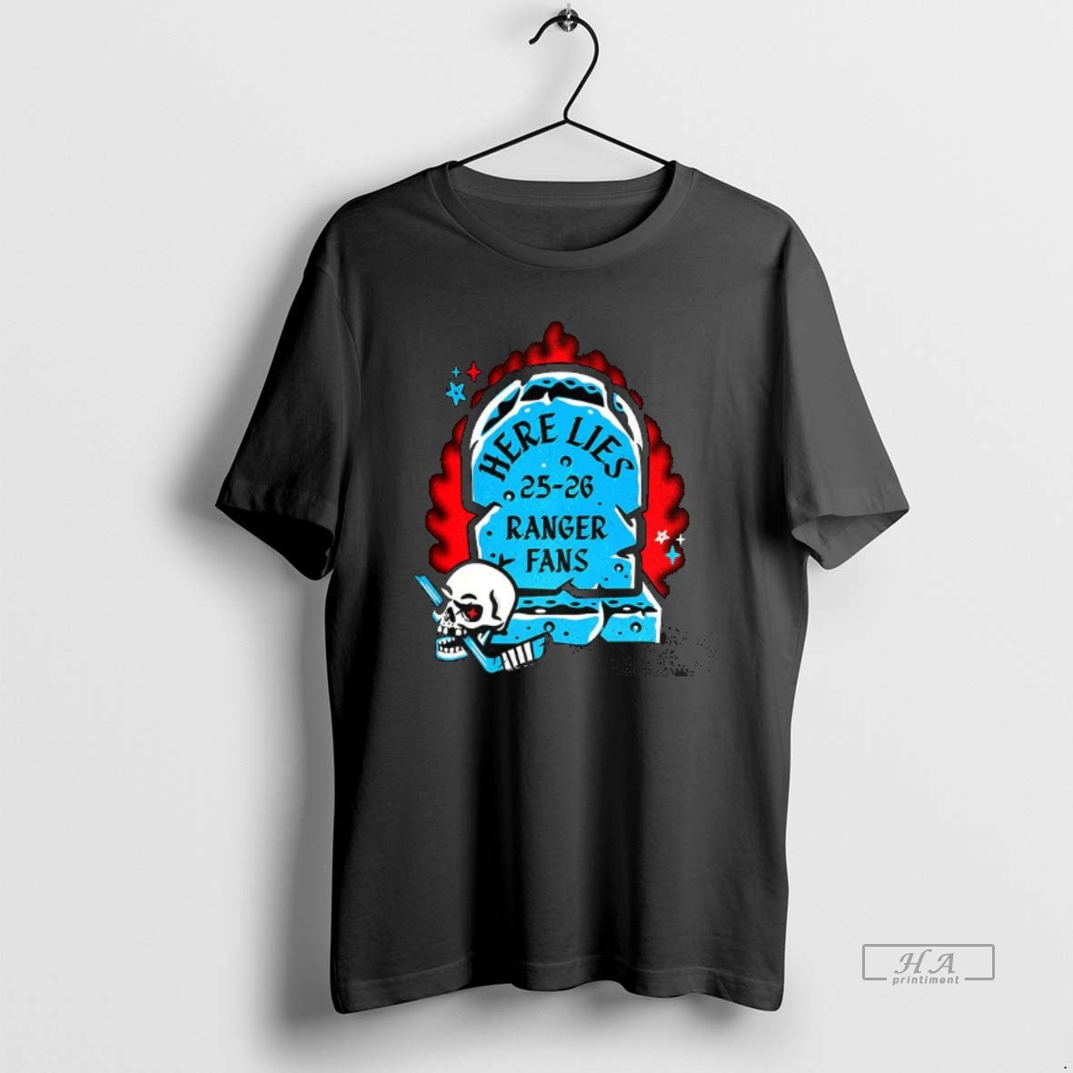 Official New York Rangers Hockey Here Lies 2025 2026 Ranger Fans Tombstone Halloween
