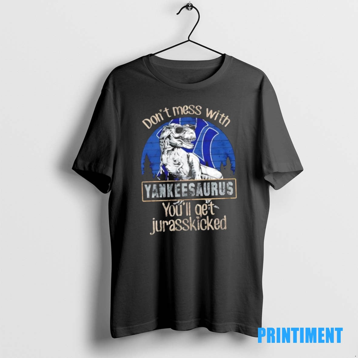 Official New York Yankees Dont Mess With Yankeesaurus Youll Get Jurasskicked Tee Sweater