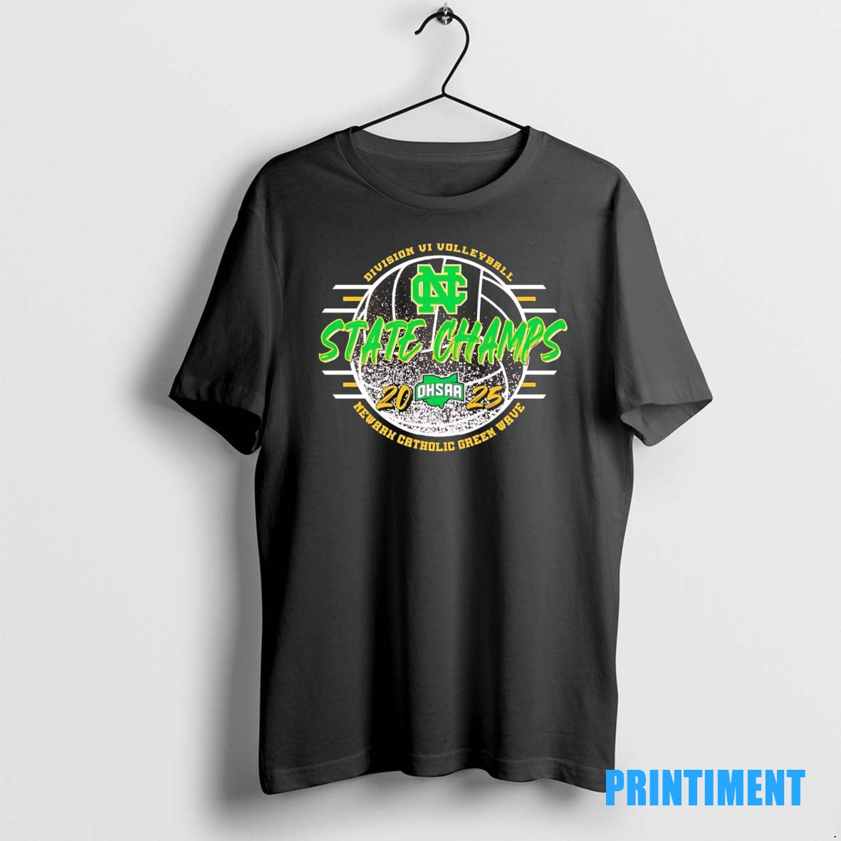 Official Newark Catholic Green Wave Ohsaa Division Vi Volleyball State Champions 2025 Tee Sweater