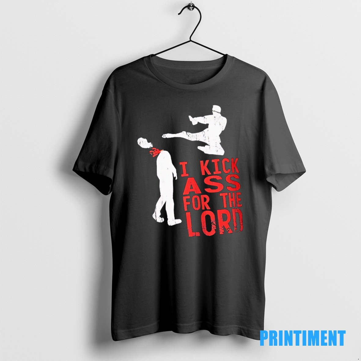 Official Nice I Kick Ass For The Lord Retro Tee Sweater