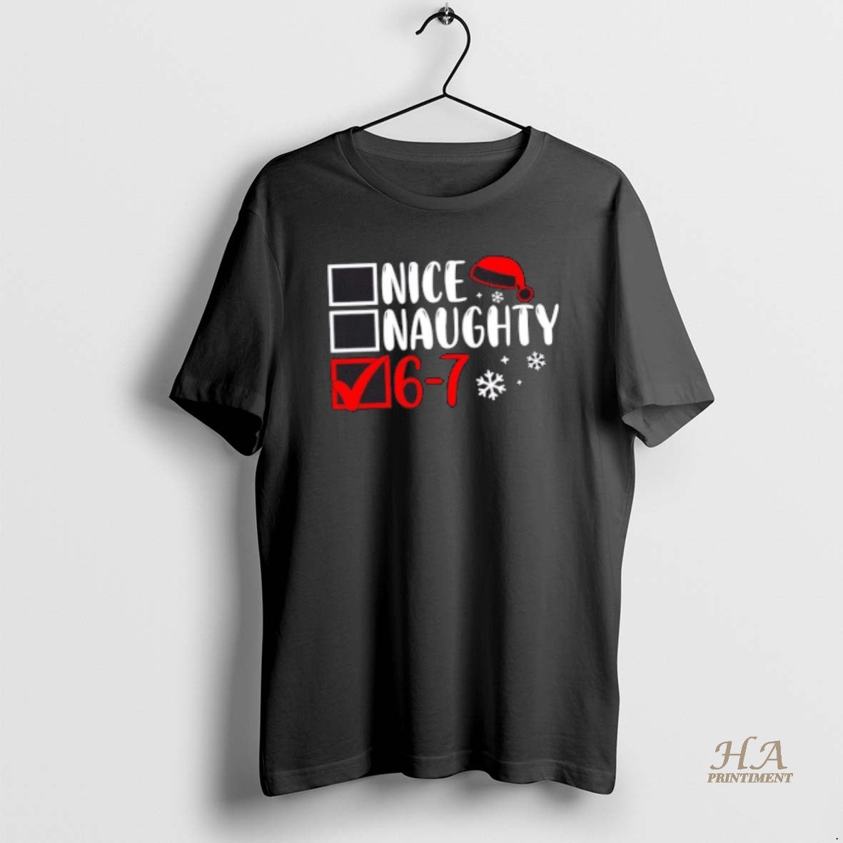 Official Nice Naughty 67 Funny Christmas Santa Hat