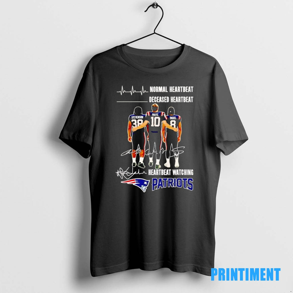 Official Normal Heartbeat Deceased Heartbeat And Heartbeat Watching Patriots Tee Sweater