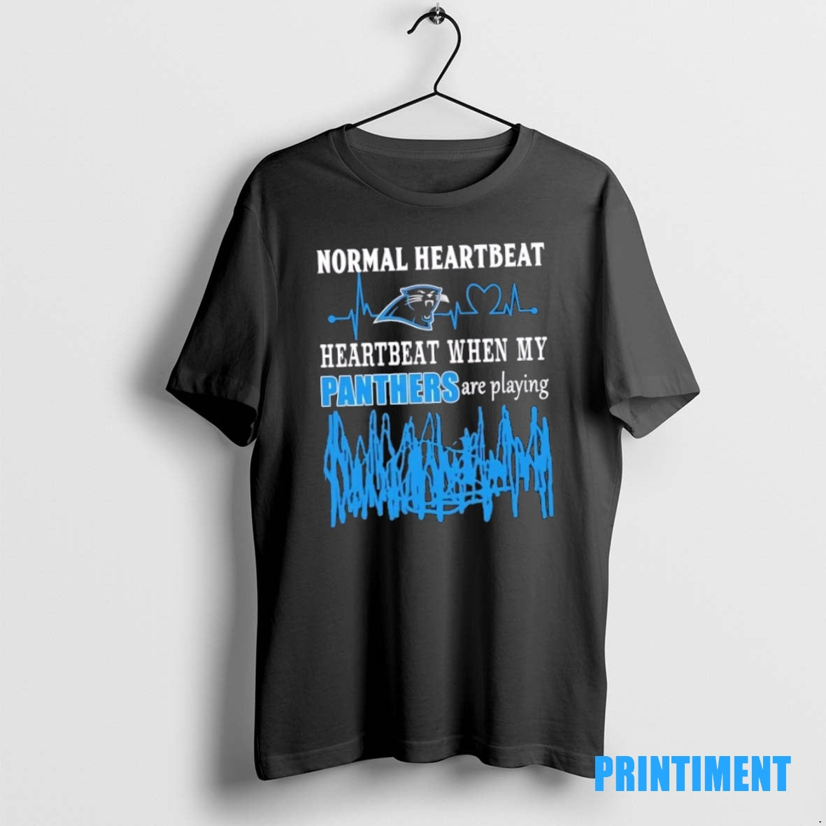 Official Normal Heartbeat Heartbeat When My Carolina Panthers Are Playing Tee Sweater