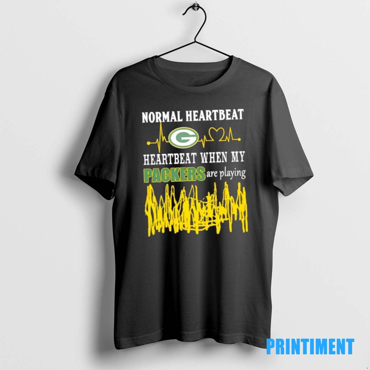 Official Normal Heartbeat Heartbeat When My Green Bay Packers Are Playing Tee Sweater