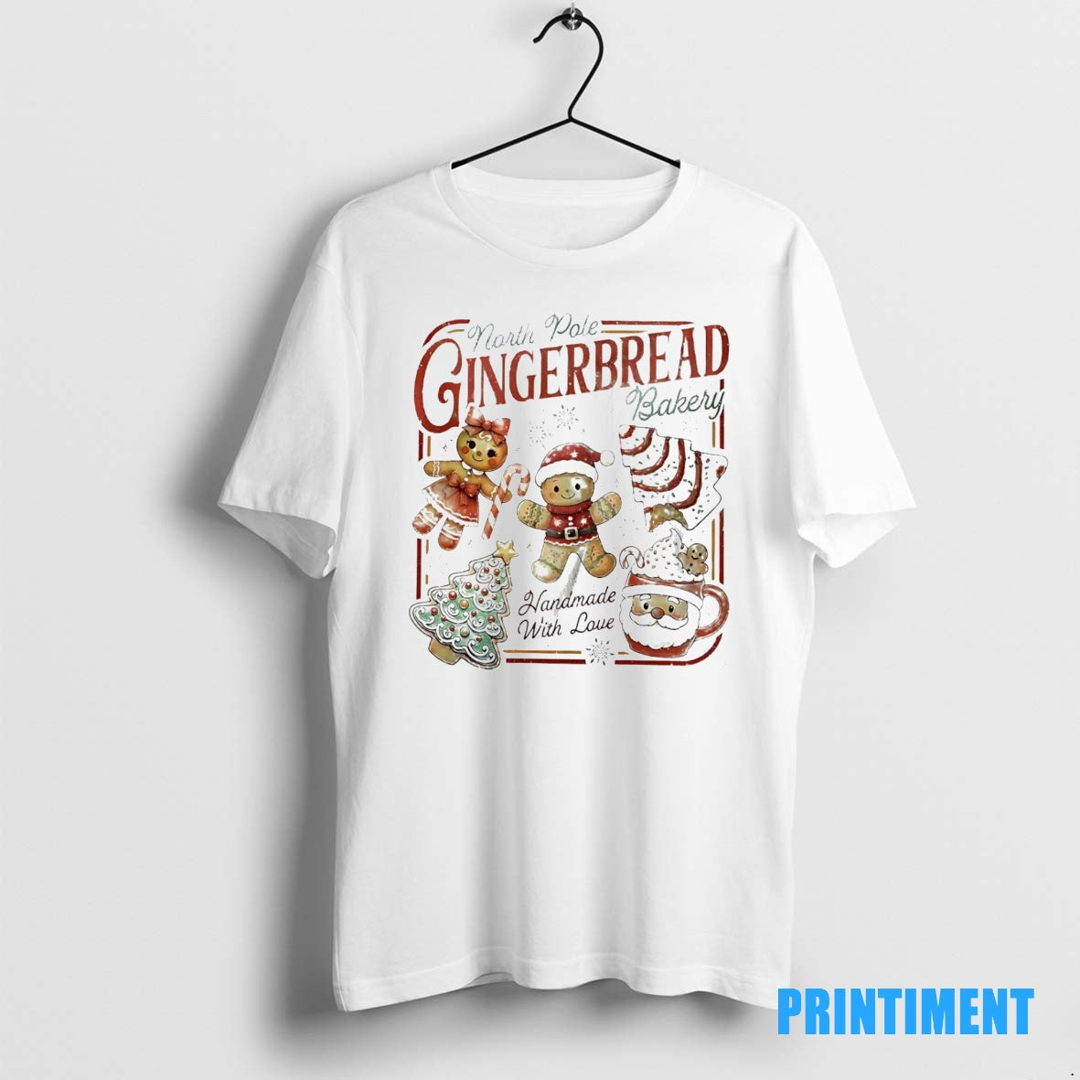 Official North Pole Gingerbread Bakery Handmade With Love Christmas Tee Sweater