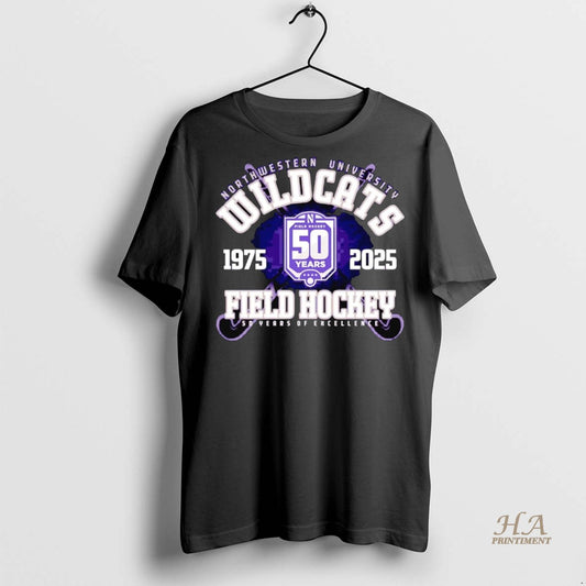 Official Northwestern Wildcats Field Hockey 50 Years Of Excellence Shirt
