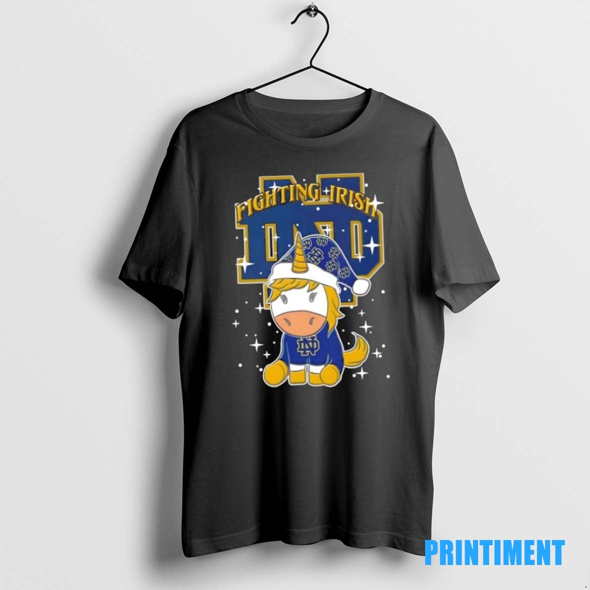 Official Notre Dame Fighting Irish Football X Unicorn Merry Christmas Tee Sweater