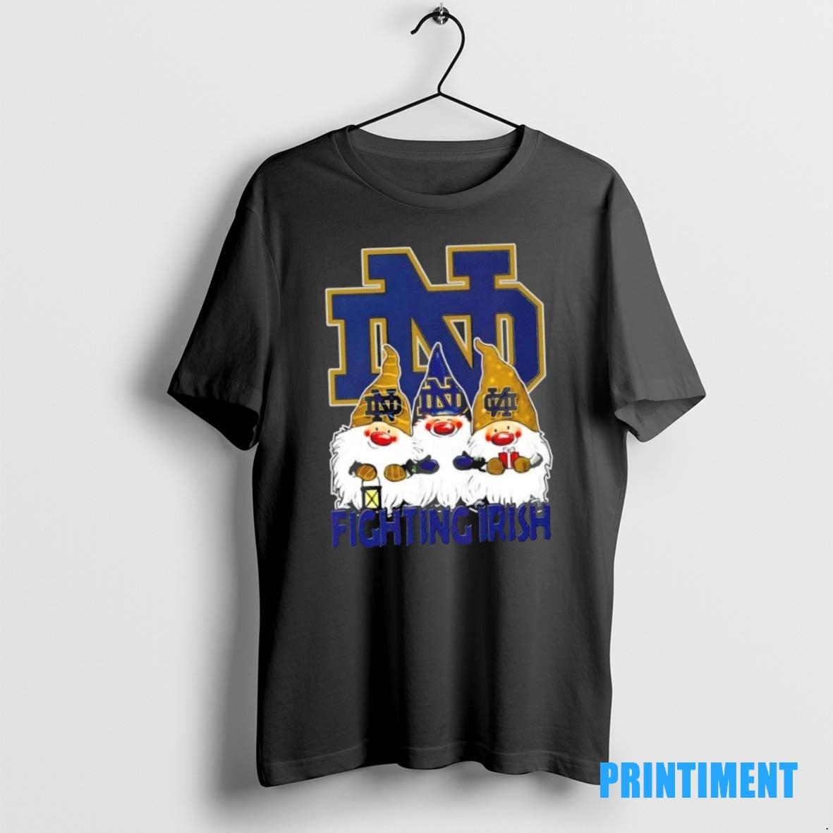 Official Notre Dame Fighting Irish X Gnomes Xmas Christmas Tee Sweater