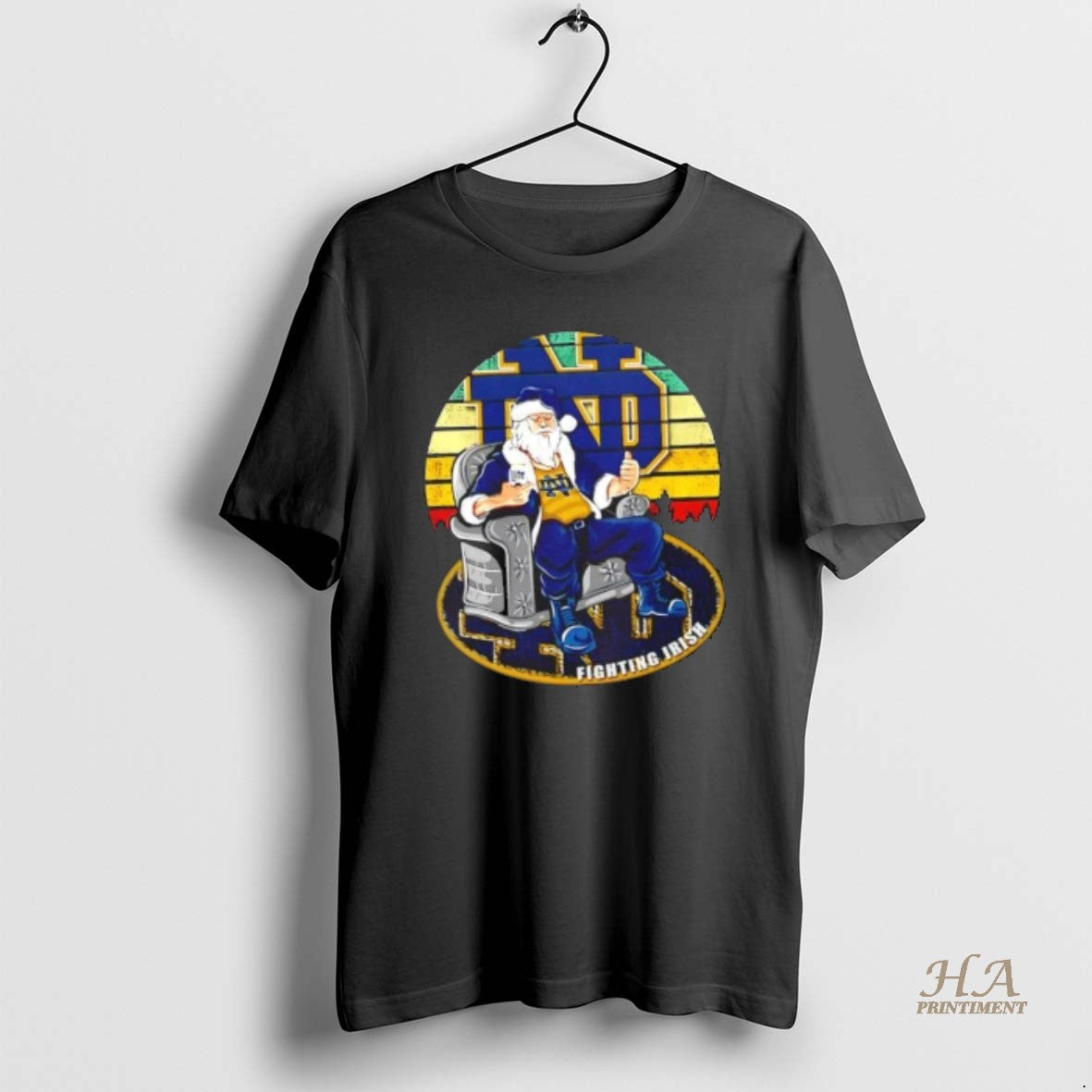 Official Notre Dame Fighting Irish X Santa Claus Christmas Vintage