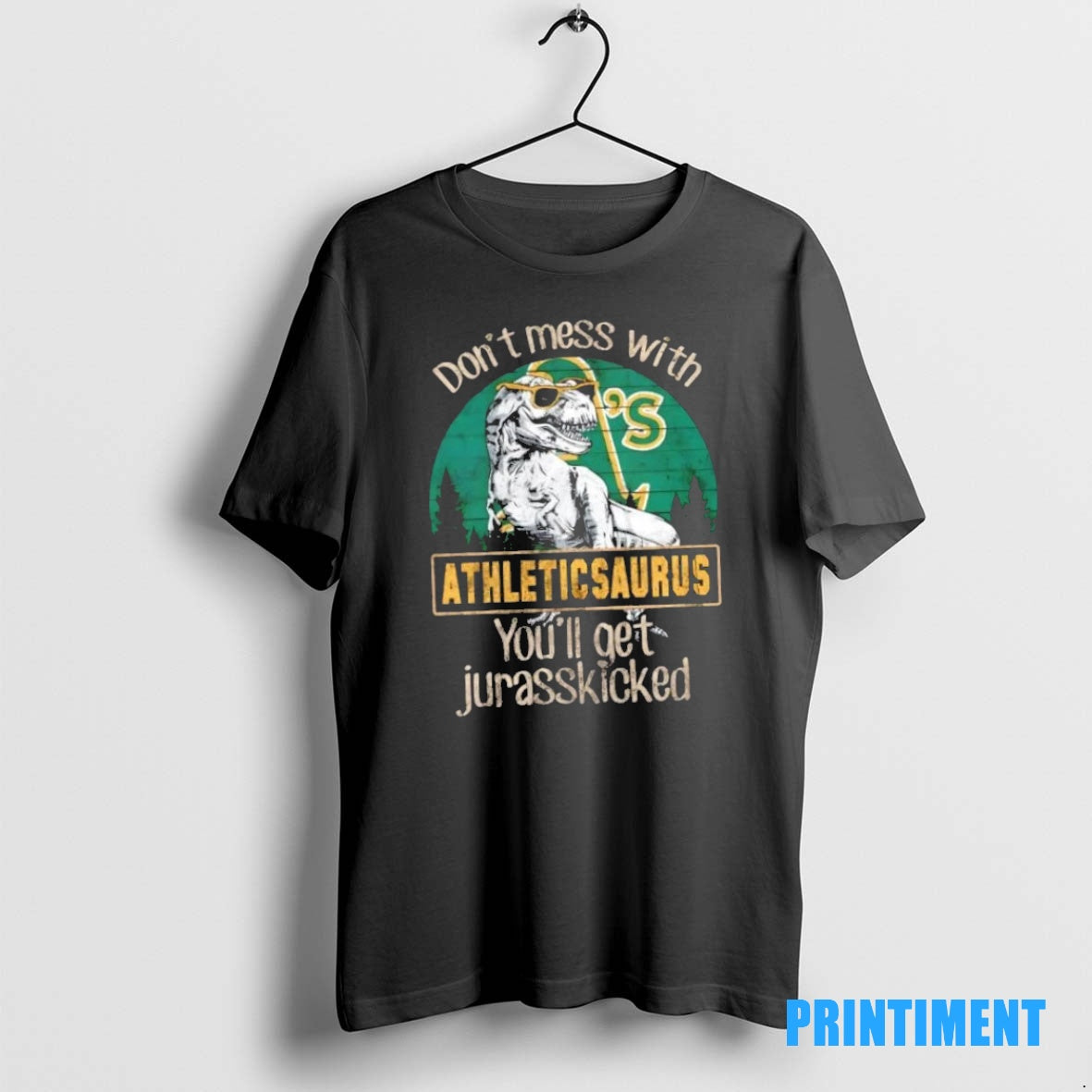 Official Oakland Athletics Dont Mess With Athleticsaurus Youll Get Jurasskicked Tee Sweater