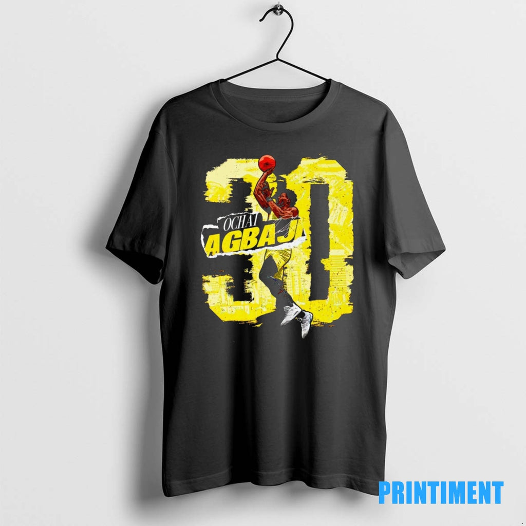 Official Ochai Agbaji Utah Jazz Rough Signature Tee Sweater