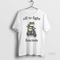 Official Off To Fight Fascism Protest Portland Frog Abolish Ice Shirt