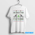 Official Oh What Fun It Is To Ride Bicycle Ugly Christmas Tee Sweater